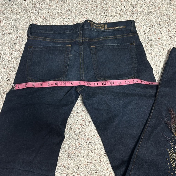 RALPH LAUREN Black Label Peacock Feather Blue Jeans Size 29 NWOT - Picture 7 of 10